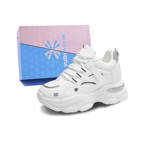 YUZHAOLIN Anti Slip And Wear Resistant Height Increasing Low Top Chunky Sneakers Women's