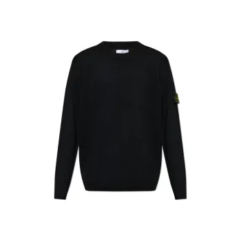 STONE ISLAND Logo Patch Knitted Jumper