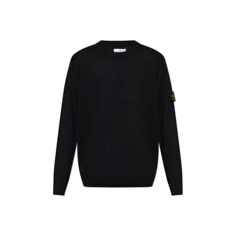 STONE ISLAND Logo Patch Knitted Jumper-0