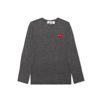 CDG Play Sweaters Men Gray