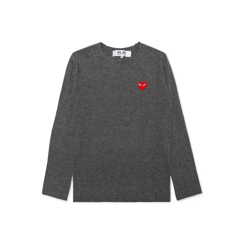 CDG Play Sweaters Men Gray-0