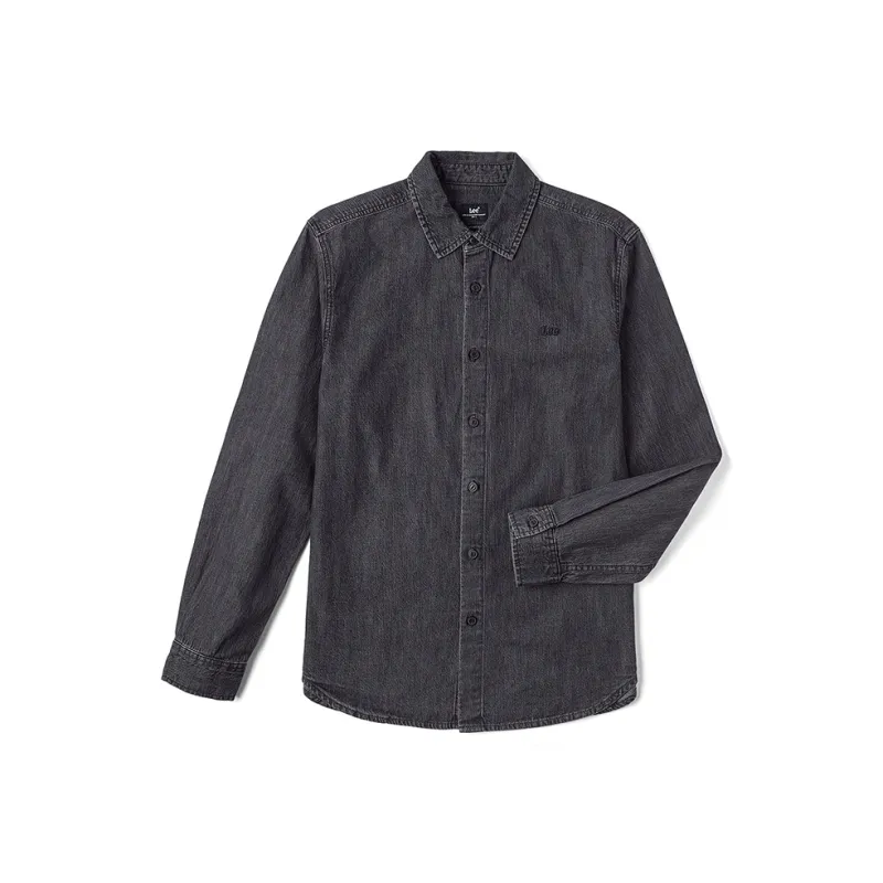 Lee FW24 Denim Shirt Men's Dark Gray-0
