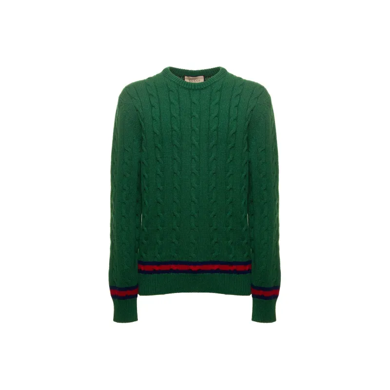 GUCCI Cashmere Sweaters Men Green-0
