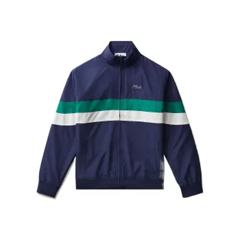 FILA Full Zip Woven Track Jackets & Coats Men's Marine Blue/Chalcedony/Gardenia Multicolor