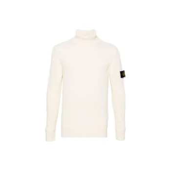 STONE ISLAND Logo Patch Roll Neck Jumper