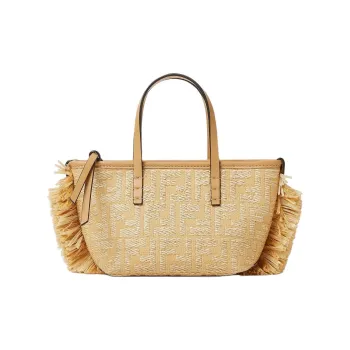 FENDI Roll Cotton Tote Bag, Shopping Bag, Shoulder Bag, Handbag Mini Women's Beige