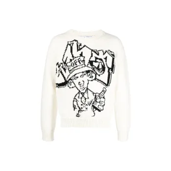 OFF WHITE Graff Freest Chunky Knit Crew