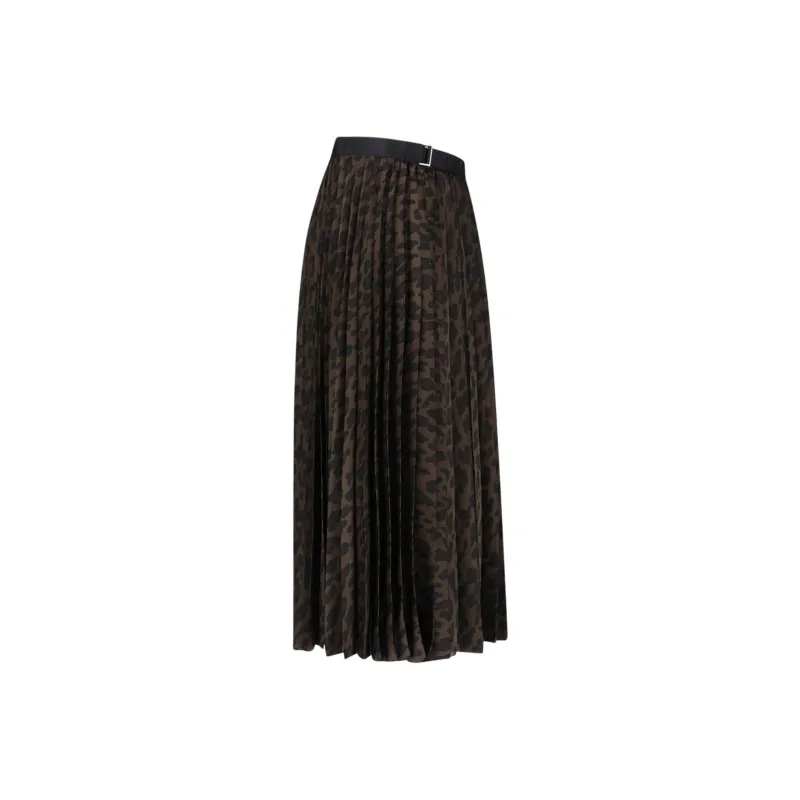 Sacai Leopard print Midi Skirt-2