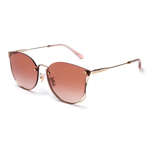 COACH Irregular Shape Sunglasses Women's Gold