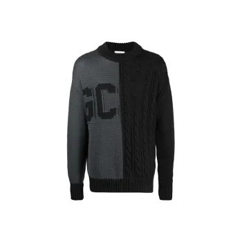 GCDS Logo Intarsia Cable Knit Sweater