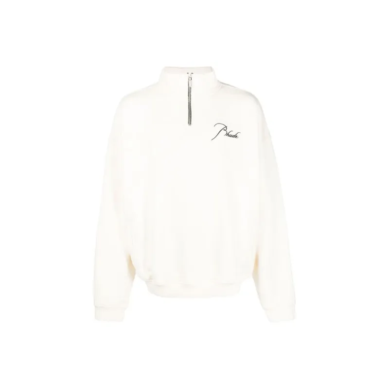 RHUDE Logo Embroidered High Neck Sweatshirt-0