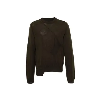 MM6 Maison Margiela Panelled Asymmetric Hem Jumper