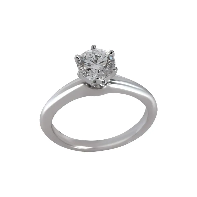 TIFFANY & CO. Pre Owned Platinum Solitaire Diamond Engagement Ring-1