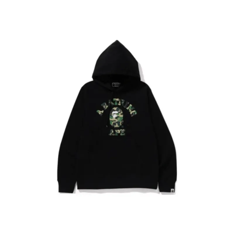 A BATHING APE Abc Camo College Pullover Hoodie-4