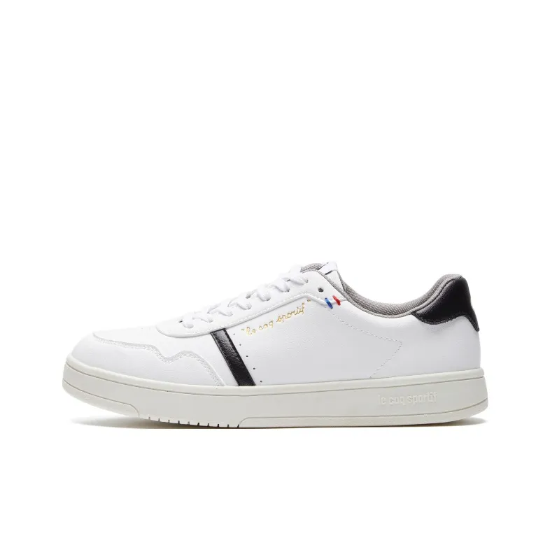 Le Coq Sportif LCS REIMS Cushioning Lightweight Low Top Skateboard Shoes Unisex White Black-0
