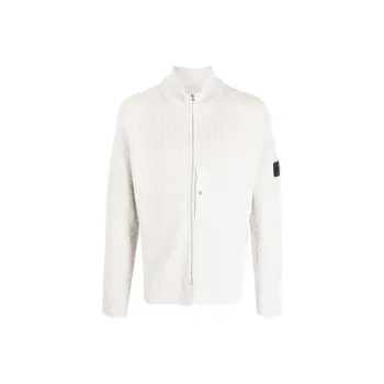 STONE ISLAND Melange Zipped Cardigan