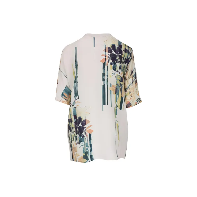 AGNONA Leaf-print Blouse-1