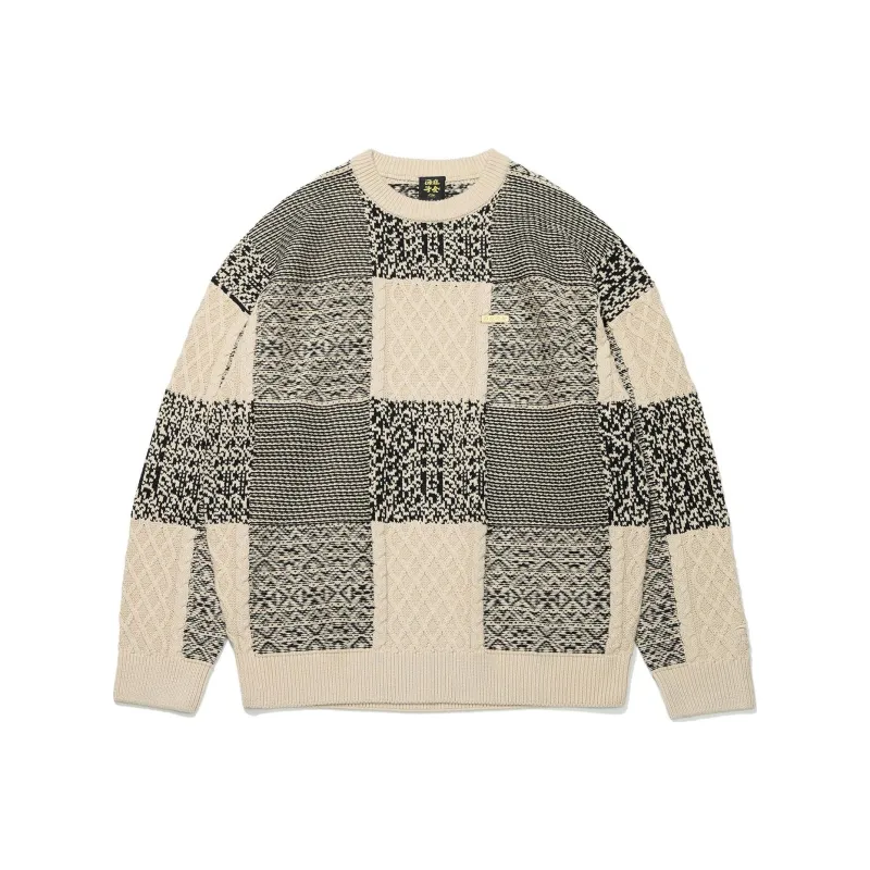 LiNing Sweaters Unisex Moonlight Gray Plaid-0