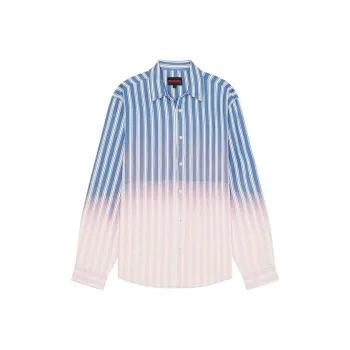 PLEASURES Fade Button Down Long Sleve Shirt