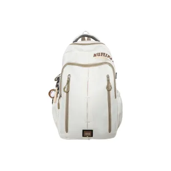 Single Warehouse Nylon Backpack Laptop Bag Unisex White/Red/Black