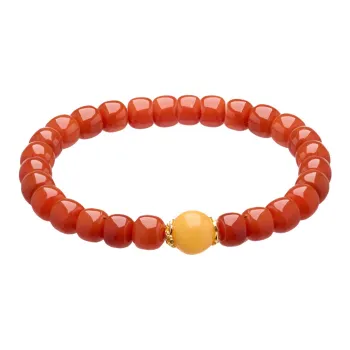 Seven Little Craftsmen Southern Red Agate Bracelets Unisex