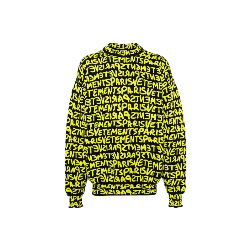 Vetements All-over Logo Crew Neck Jumper-0