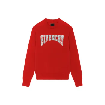 Givenchy College Embroidered Crewneck Sweater