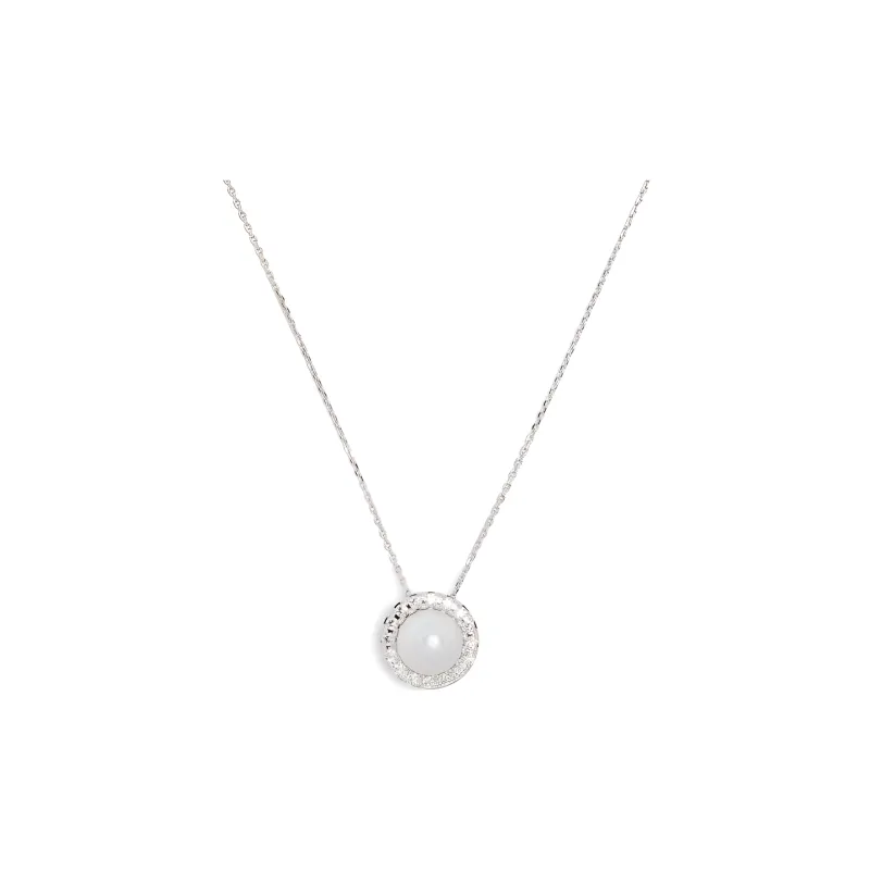 TASAKI 18kt White Gold Akoya Diamond Necklace-0