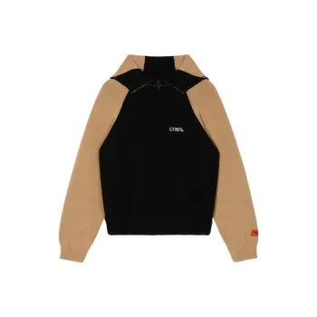 HERON PRESTON Zip Ctnmb Reverse Knit Hoodie
