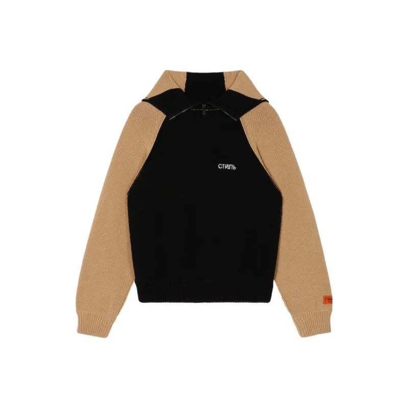 HERON PRESTON Zip Ctnmb Reverse Knit Hoodie-0
