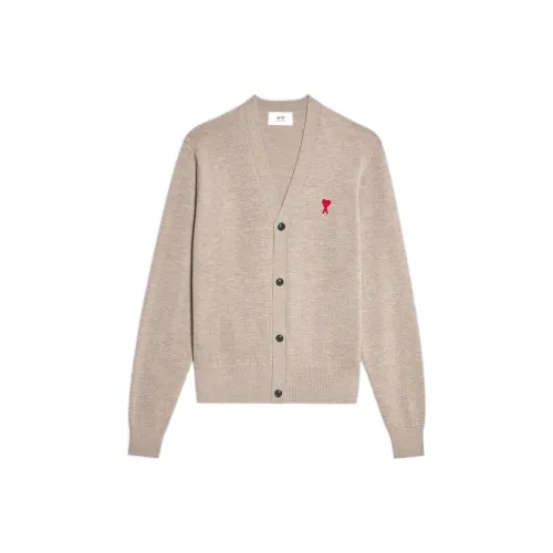 AMIPARIS Logo Embroidered V Neck Calvin Courage Cardigan