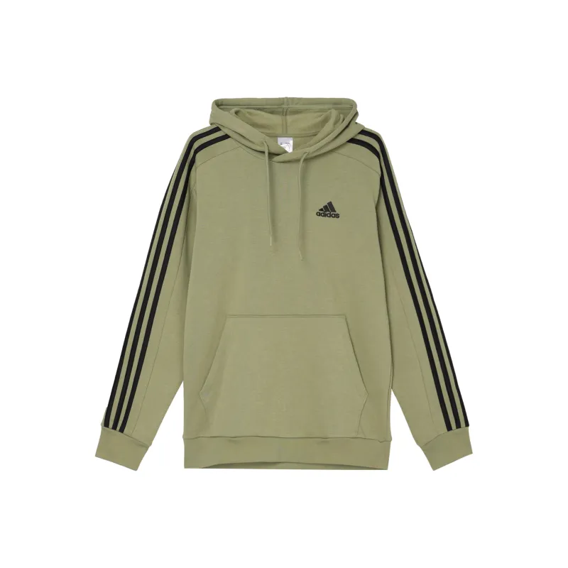 Adidas ESSENTIALS FLEECE 3 STRIPES HOODIE Sweatshirt Men's Tent Green-0