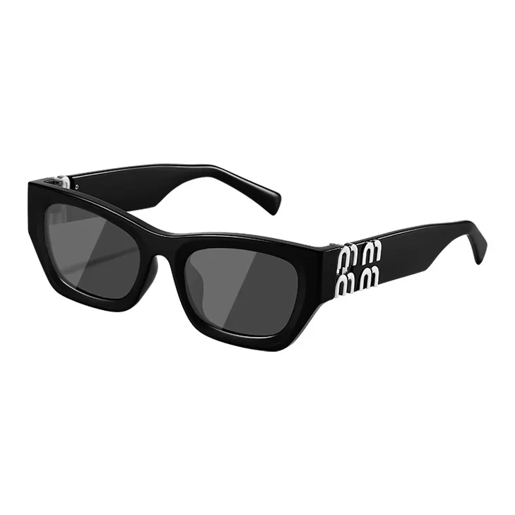 BERTHA TR90 Cat Eye Sunglasses Unisex Black Gold, Black Silver-0