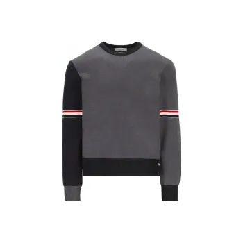 THOM BROWNE Color Block Crewneck Sweater