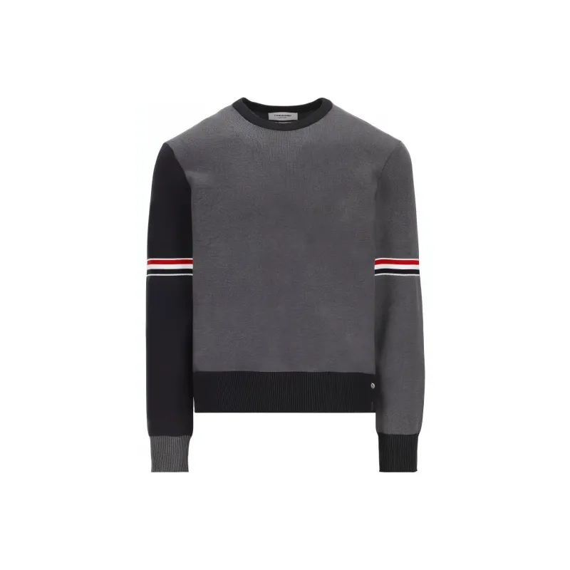 THOM BROWNE Color Block Crewneck Sweater-0