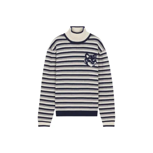 Maison Kitsune Bold Fox Head Patch Regular Marin T shirt