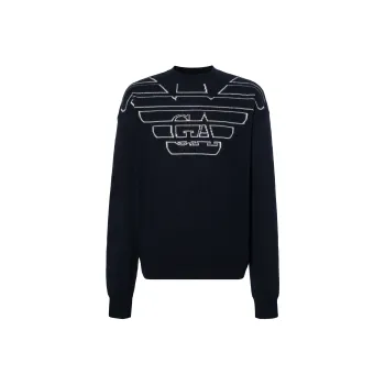 EMPORIO ARMANI Intarsia knit Wool cashmere Blend Jumper