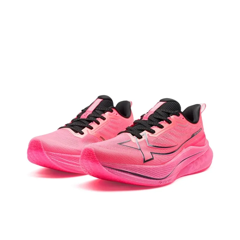 XTEP 2000km 3.0 Running Shoes Women's Low Top Fluorescent Enchanting Red, Black-2