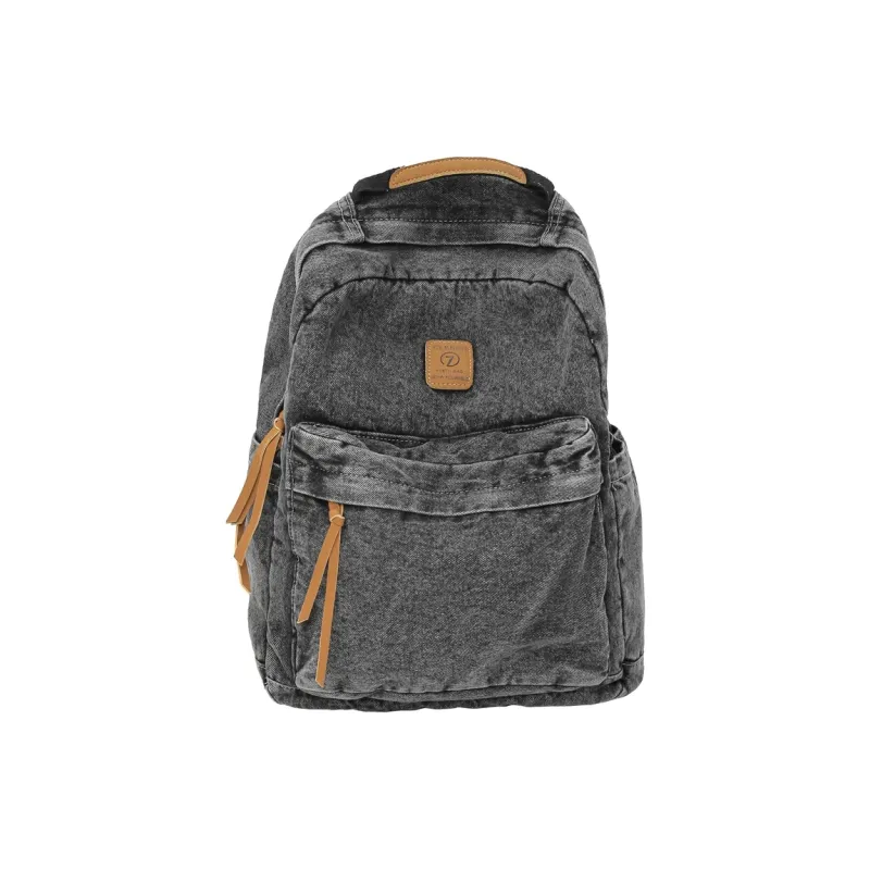 Single Warehouse Denim Backpack Regular Unisex Black/Light Blue/Dark Blue-12