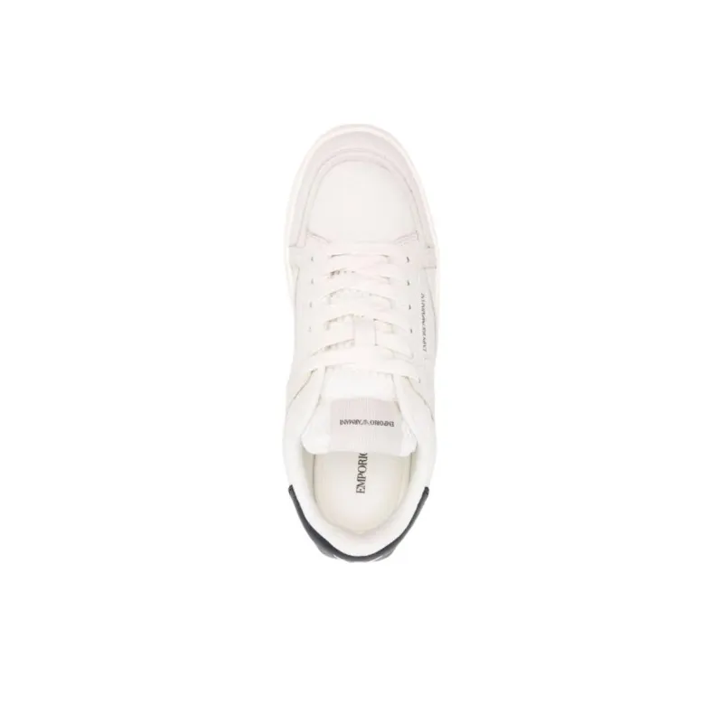 EMPORIO ARMANI EA7 Low Top Skateboard Shoes Women's White-4
