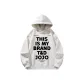 White Heather Gray Fleece-Lined (Black Text)