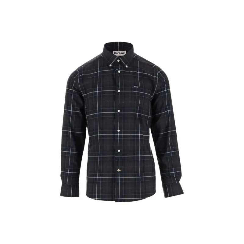 BARBOUR Checked Collared Long Sleeve Shirt-0