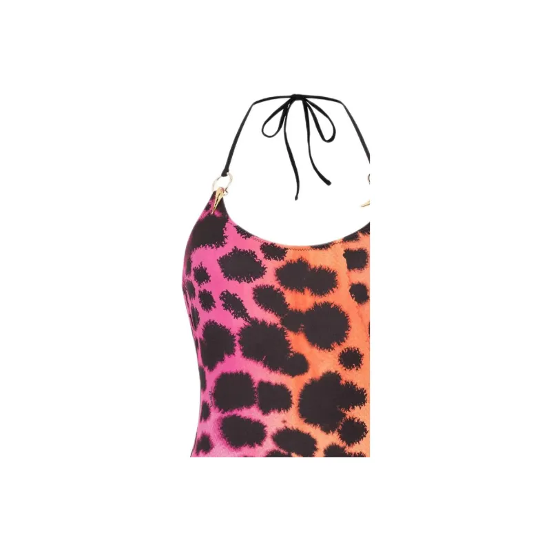Roberto Cavalli Leopard print Lace up Swimsuit-3