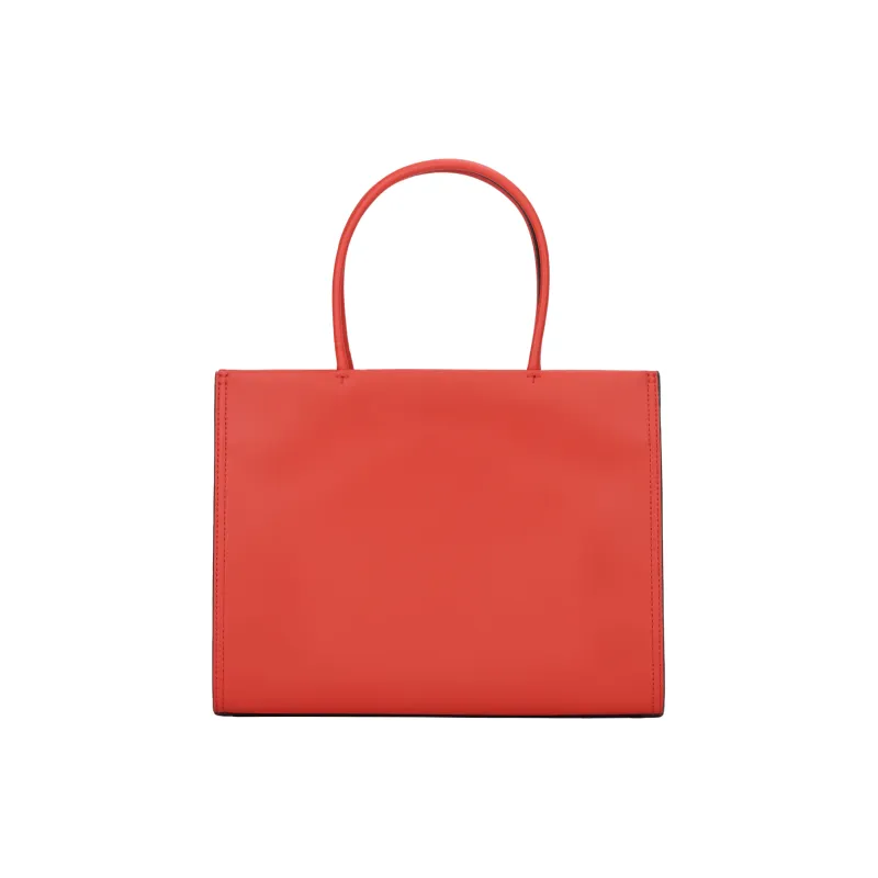 TORY BURCH Ella Synthetic Leather Tote Bag, Shopping Bag, Shoulder Bag, Crossbody Bag, Handbag Trumpets Women's Red-2