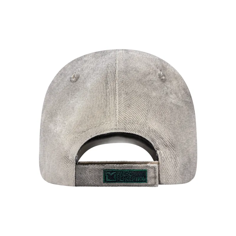 False Perception Cotton Baseball Caps Unisex Dirty White-3