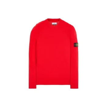 STONE ISLAND 508A3 Stockinette Stitch Lambswool Knitted Sweater