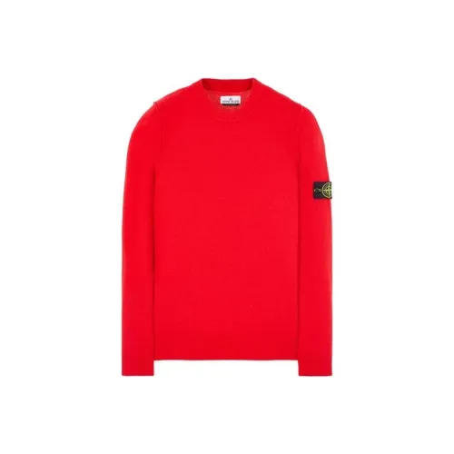 STONE ISLAND 508A3 Stockinette Stitch Lambswool Knitted Sweater