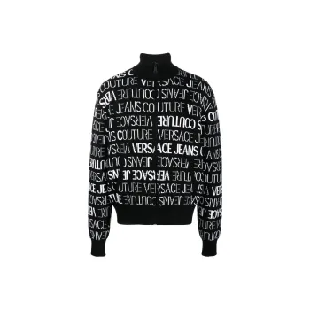 VERSACE JEANS COUTURE SS22 Loose Fit Knitwear Men's Black
