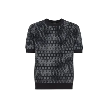 FENDI Ff Jacquard Short Sleeved Jumper