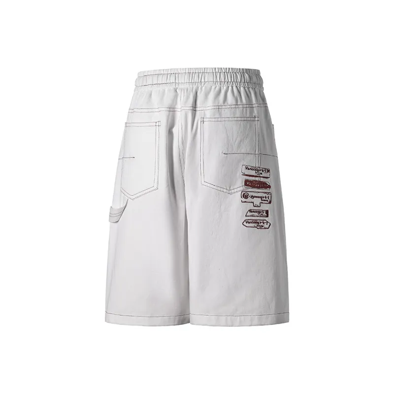 Warrior Denim Shorts Unisex Black-8